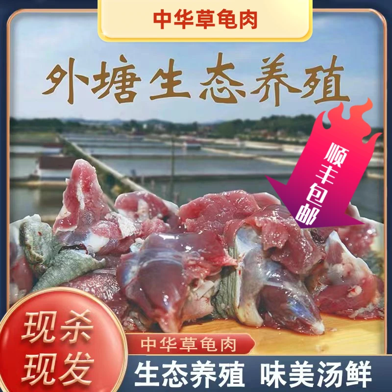【顺丰包邮】中华草龟肉1000克起鲜活宰杀急冻锁鲜真空包装
