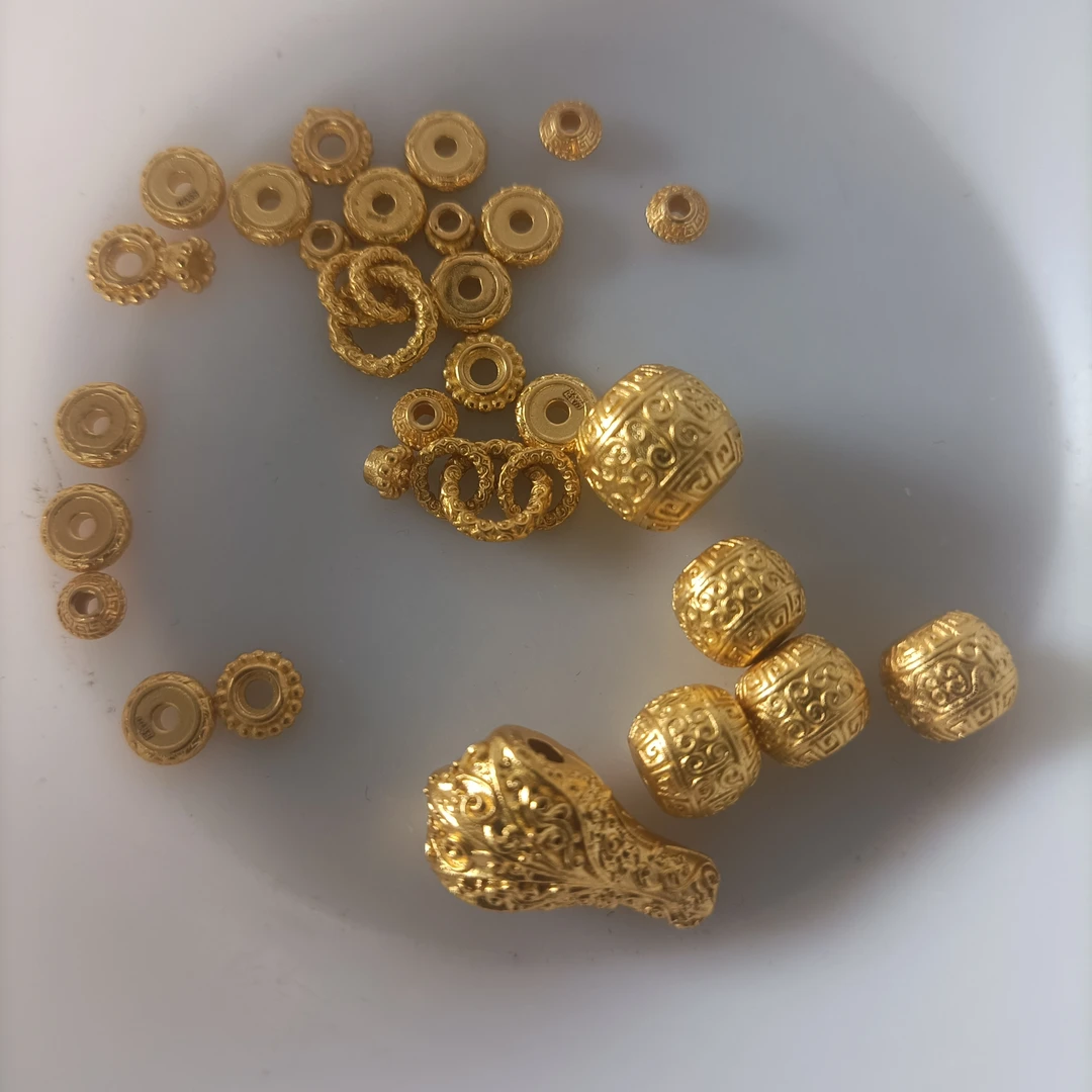 足金唐伯虎三通回纹老型隔片