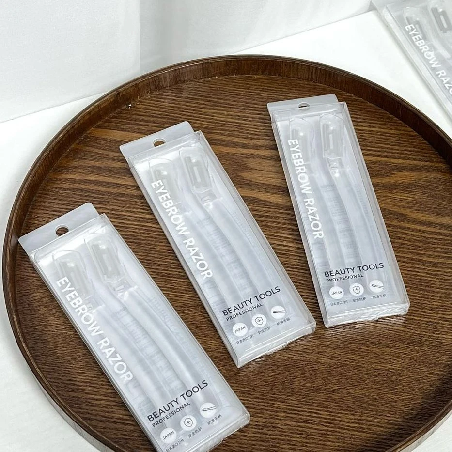 透明手动修眉刀俩只装