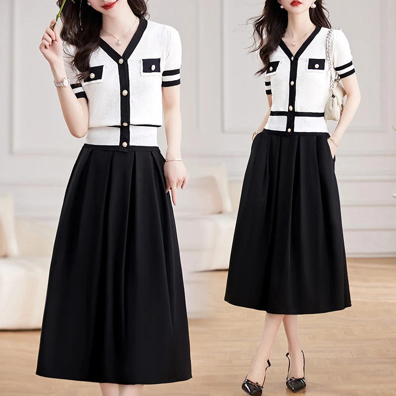 2023年夏季季潮流简约显瘦修身套装/套裙