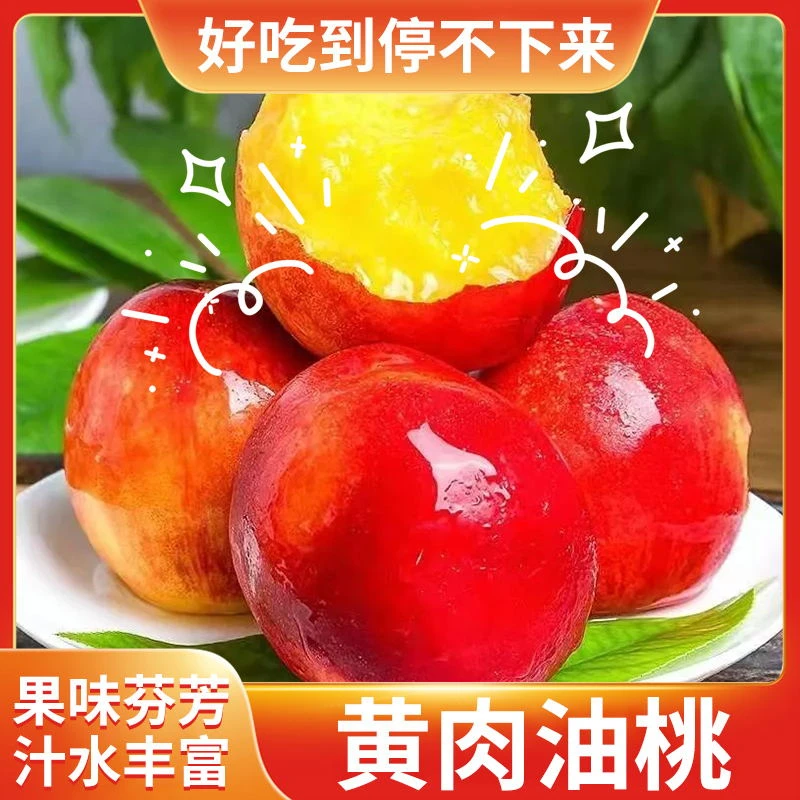【现摘现发】新鲜油桃带箱5斤包邮当季水果黄心油桃非水蜜桃清脆