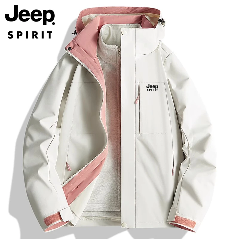JEEP SPIRIT 吉普时尚 冲锋衣三合一保暖高级感防风防水山系外套