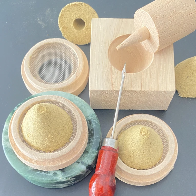 实木艾塔模具锥形艾坨艾绒艾锥倒流烟艾灸塔模型手工自制艾绒艾塔