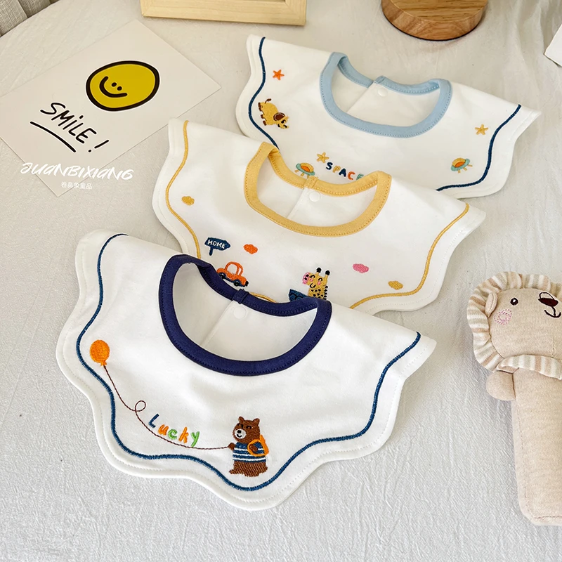 韩版ins宝宝口水巾婴儿纯棉360度防水小围嘴男女宝宝防吐奶围兜