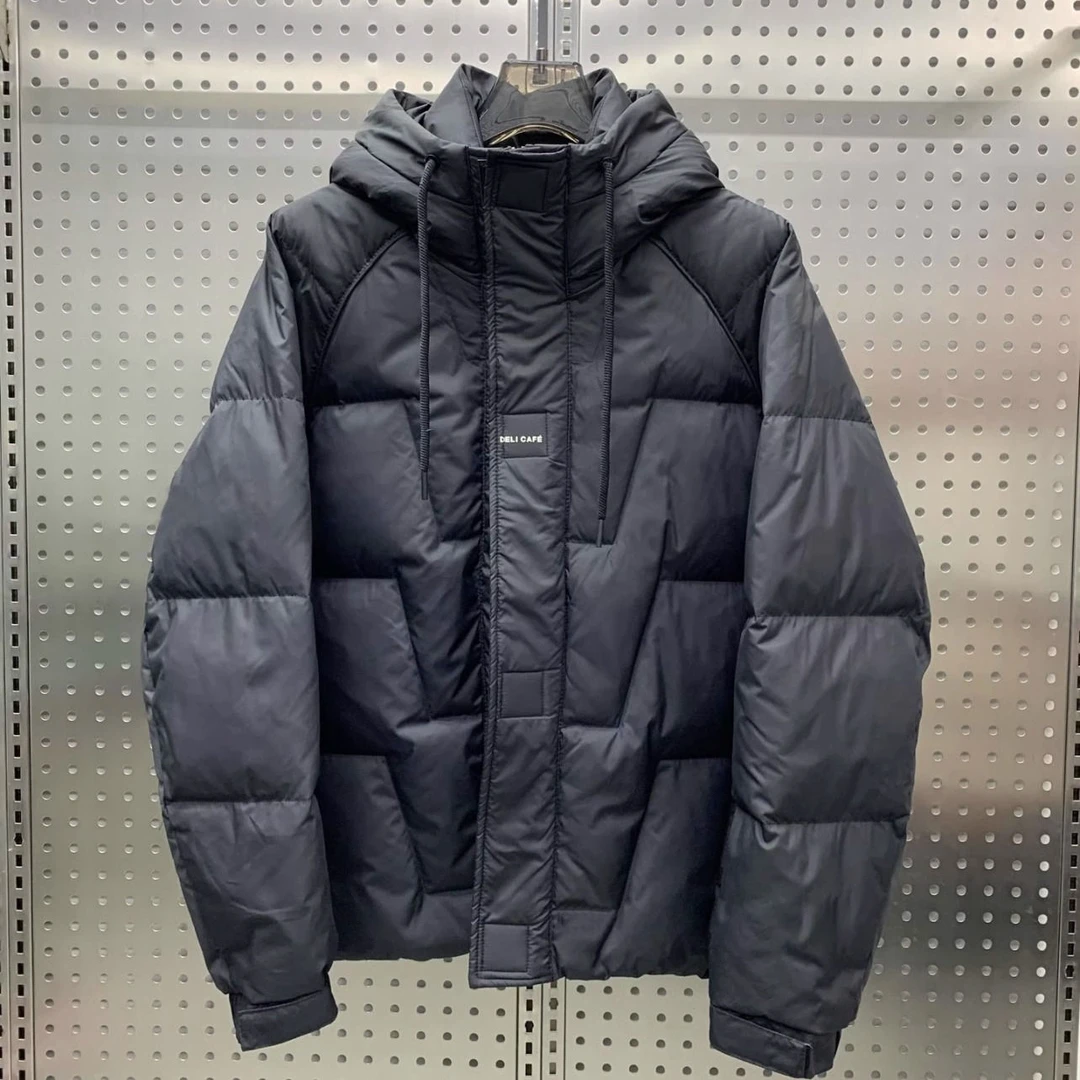 新款加厚羽绒服男士冬季潮流御寒白鸭绒外套韩版连帽保暖羽绒夹克