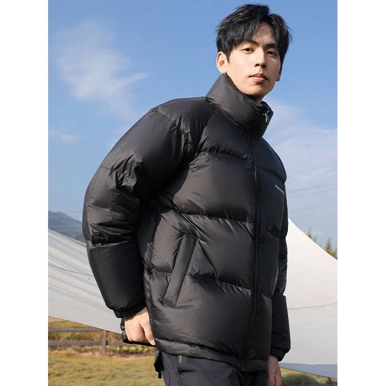 立领羽绒服男潮牌加厚2023冬季保暖白鸭绒短款轻薄外套韩版休闲