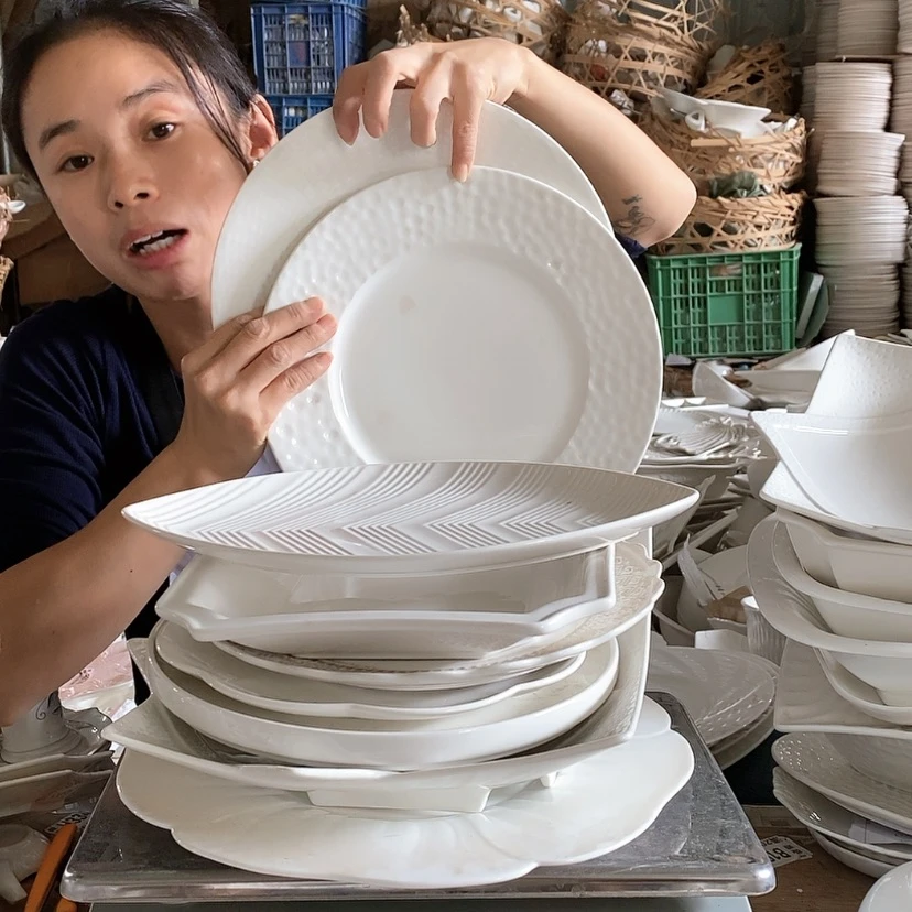 【闪购商品】陶瓷盘191九件套手上两个画面不指定