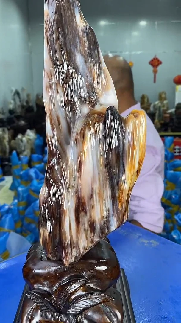 【闪购商品】硅化玉摆件未镶嵌28