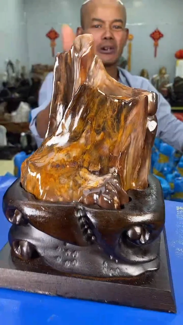 【闪购商品】硅化玉摆件未镶嵌12