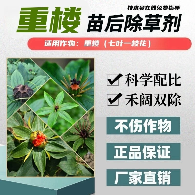 重楼专用除草剂七叶一枝花专用苗后除草剂全田喷雾正品不伤苗正品