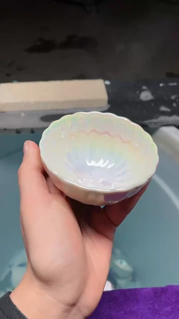 【闪购商品】陶茶盏月牙白