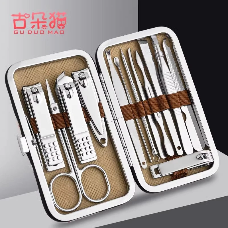 13件套指甲刀套装指甲剪便携指甲钳套装去死皮剪指甲刀斜口指甲刀