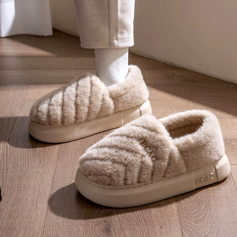 厚底棉鞋男士2024秋冬新款外穿防滑厚底加绒保暖女士毛绒雪地棉靴