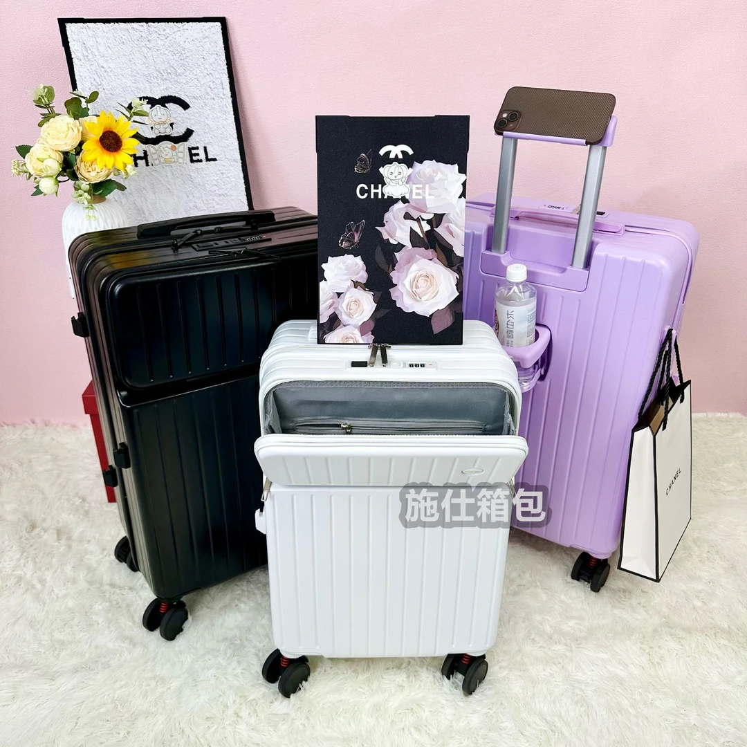 SHI SHI/施仕【前开盖】登机行李箱小清新旅行行李箱轻便拉杆箱商务