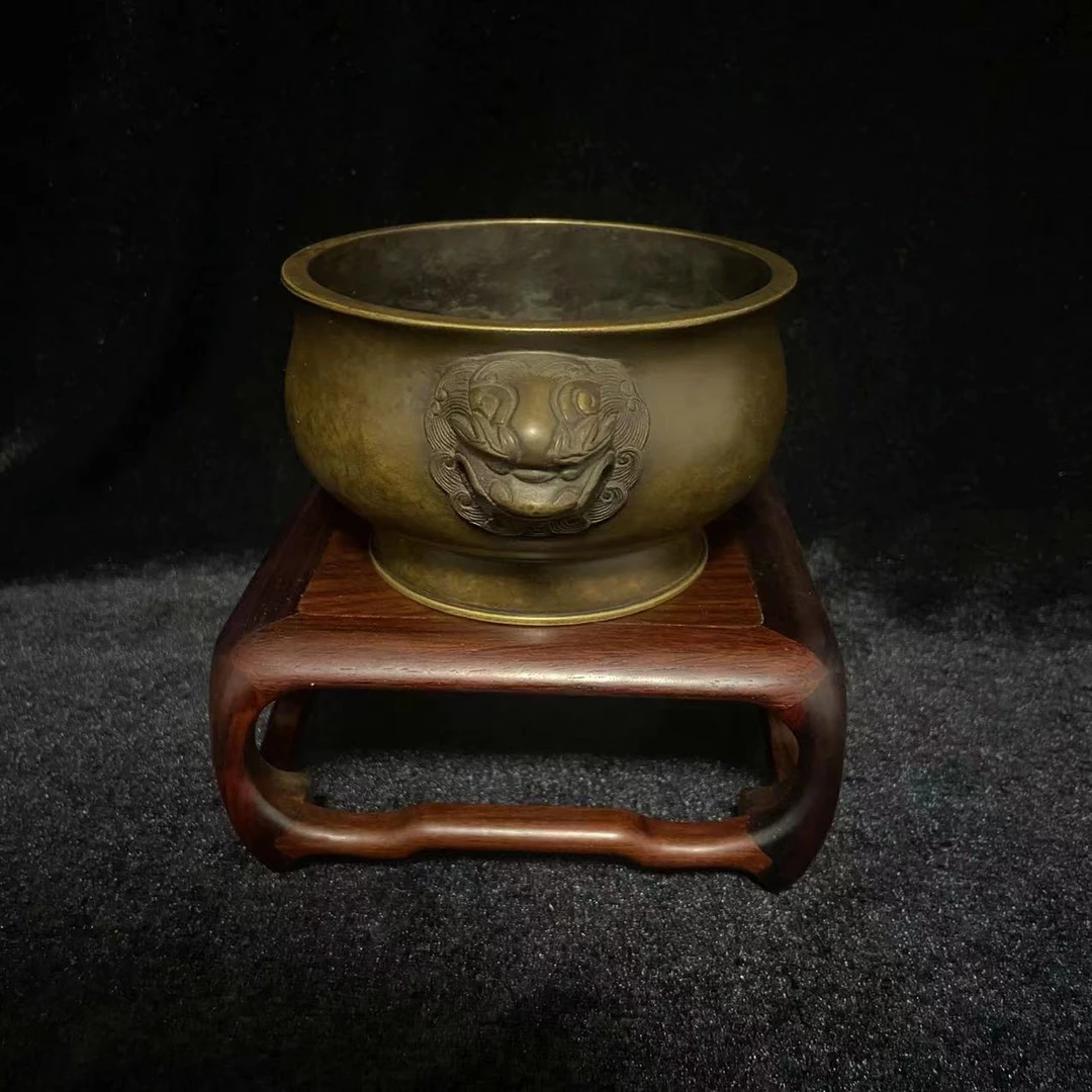 深腹狮耳炉 传统仿古手工工艺精炼铸造送人摆件传承之佳品