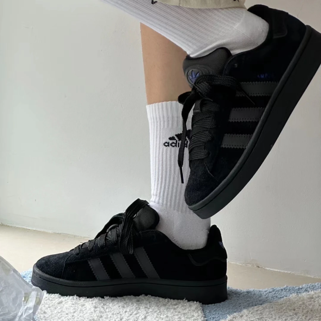 adidas/阿迪达斯originals Campus低帮情侣板鞋男女款黑色 ID2064