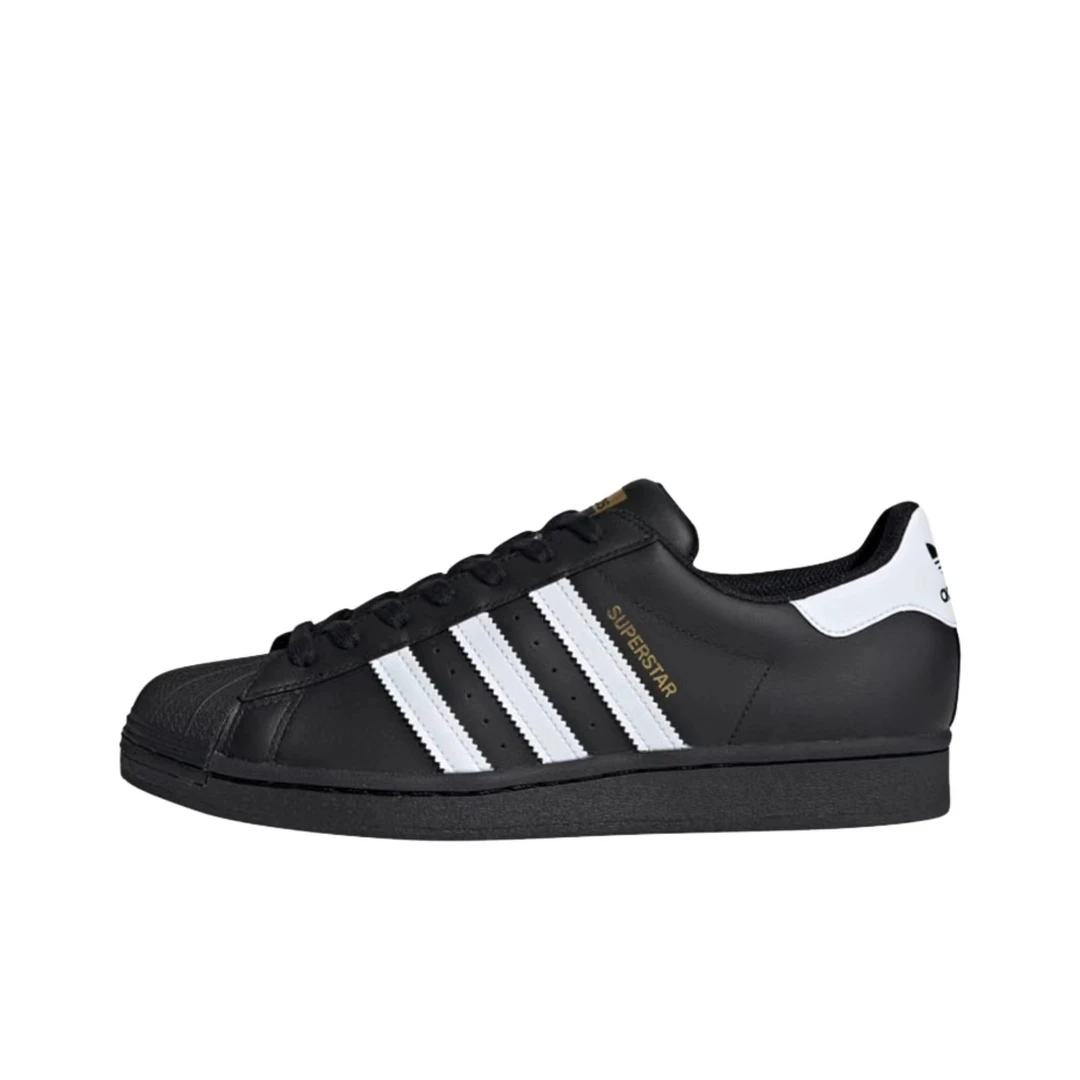 adidas originals Superstar 黑白金标贝壳头板鞋男女同款 EG4959