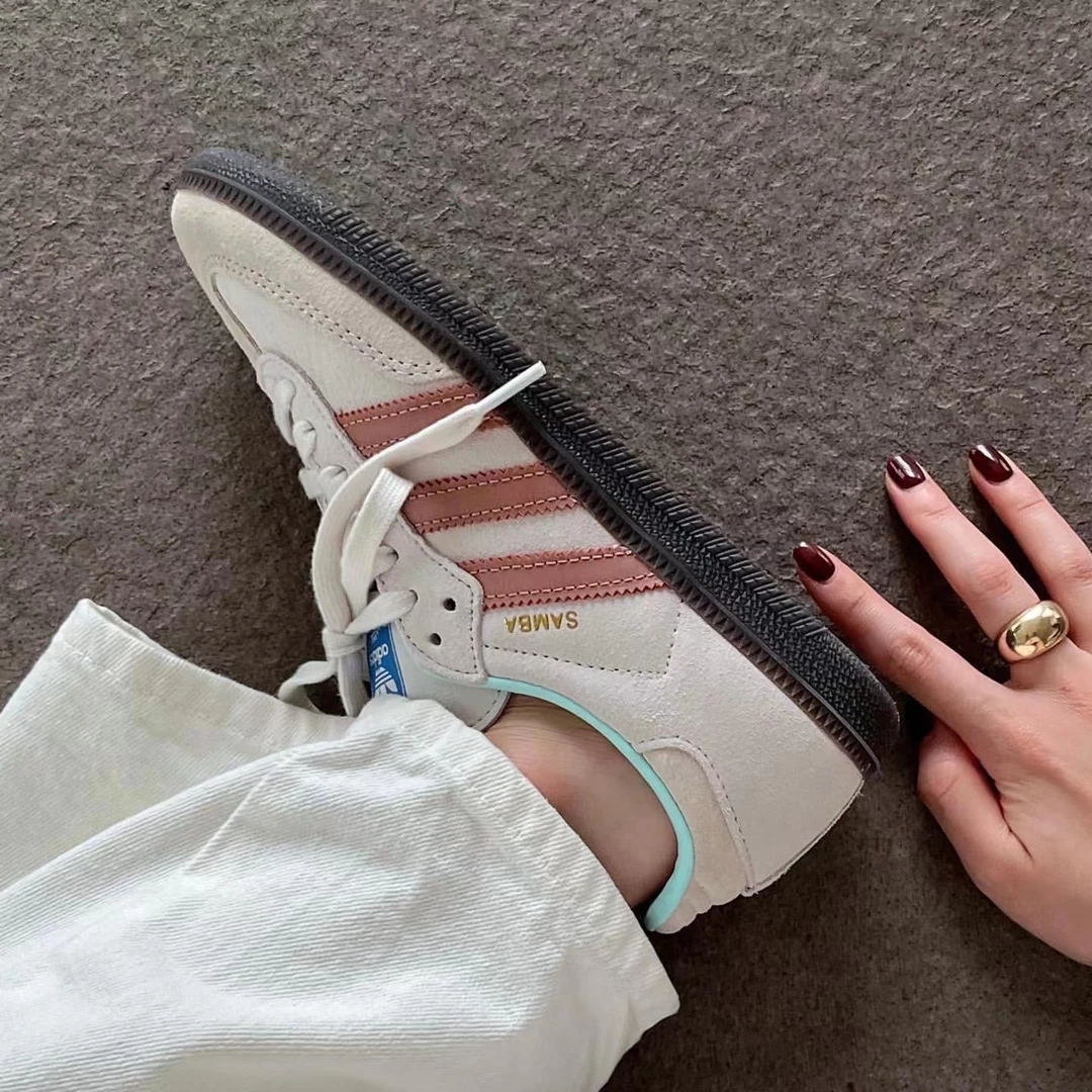 adidas/阿迪达斯originals SambaOG低帮板鞋男女同款灰褐色ID2047