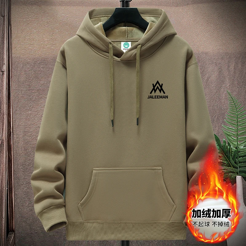 秋冬新款重磅卫衣连帽秋冬男宽松运动保暖卫衣休闲情侣款加绒