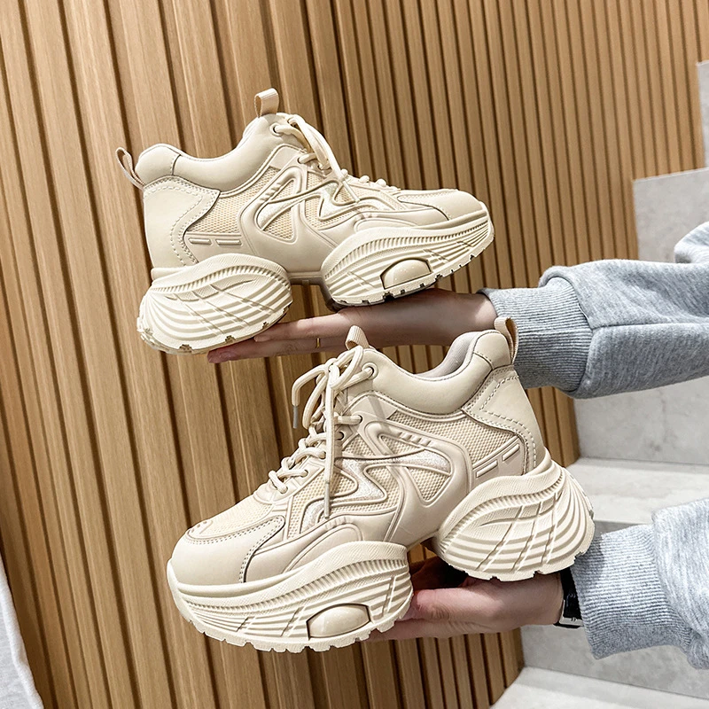 小码鞋32-34码秋冬厚底高帮轻便老爹鞋加绒运动休闲鞋板鞋增高鞋