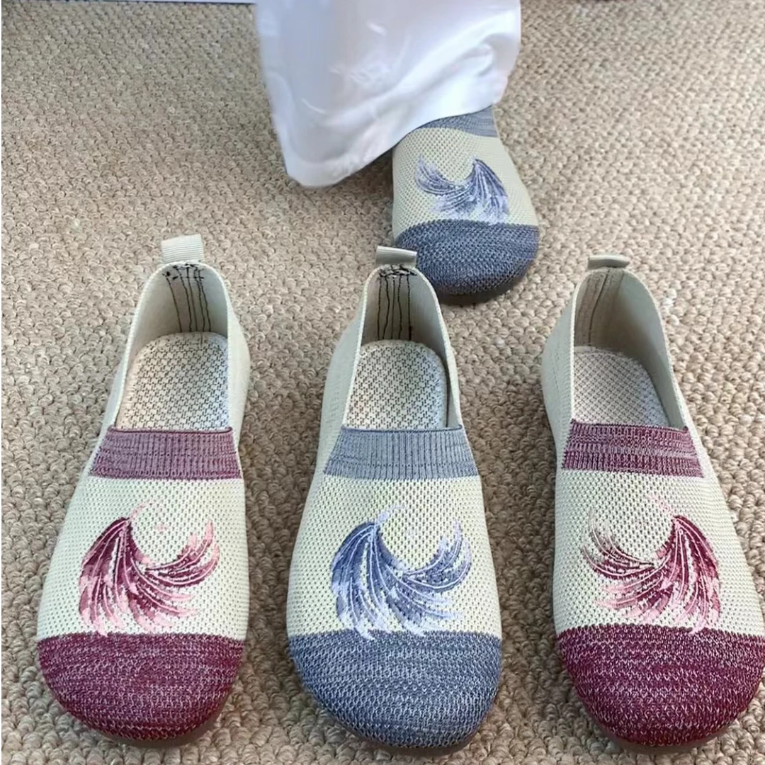 羽毛冰丝款  2024年新款小飘鞋透气春夏季款防滑防臭