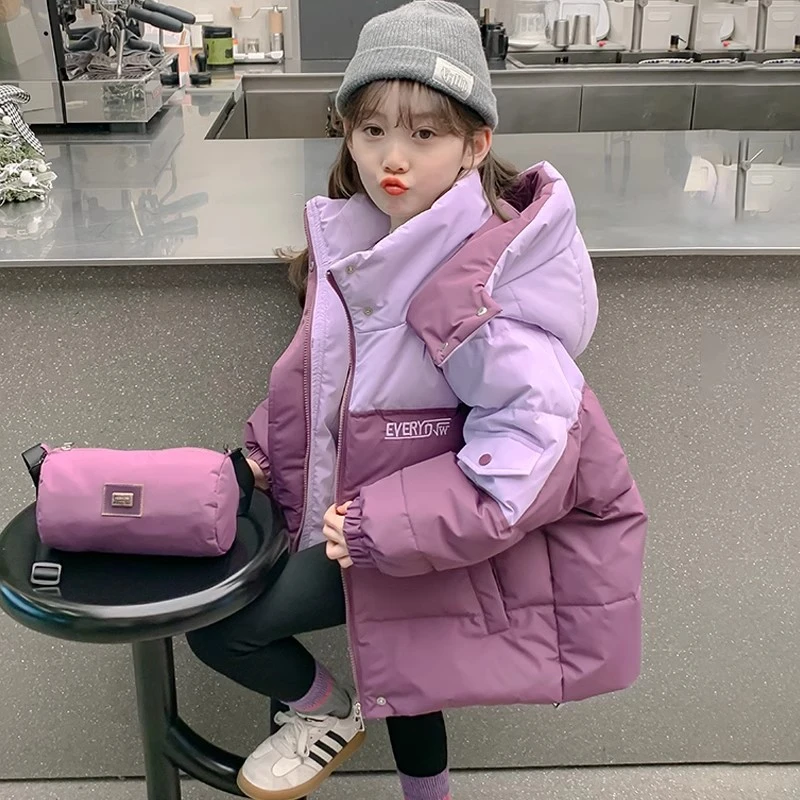女童棉衣冬装2024新款洋气冬季加厚保暖儿童棉衣中大童冬款棉衣
