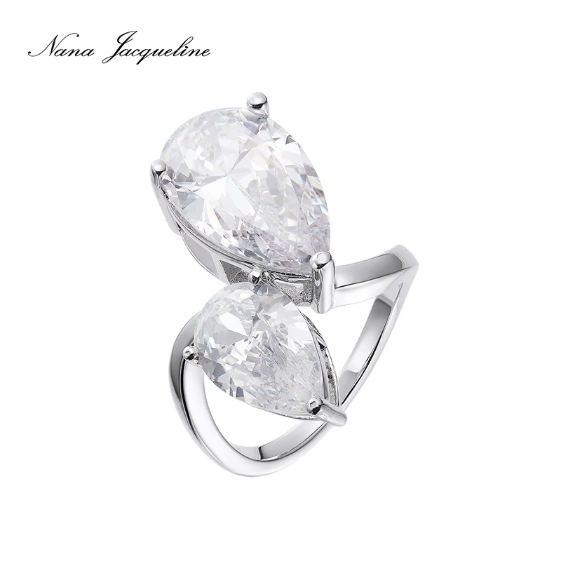 nanajacqueline 黄铜戒指 真爱之泪系列 异形高级气质水滴戒指