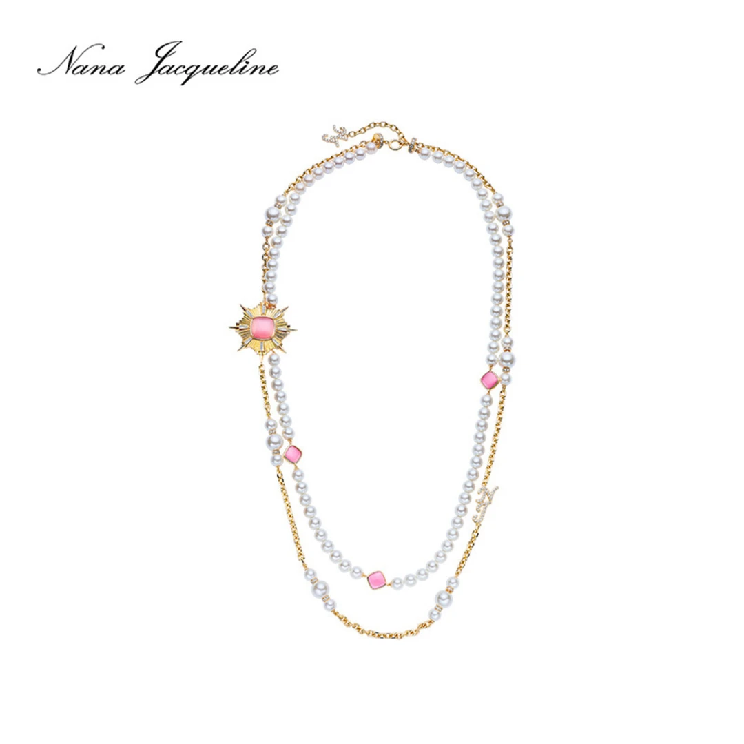 铜合金项链 NanaJacqueline光耀系列双层高级复古气质项链