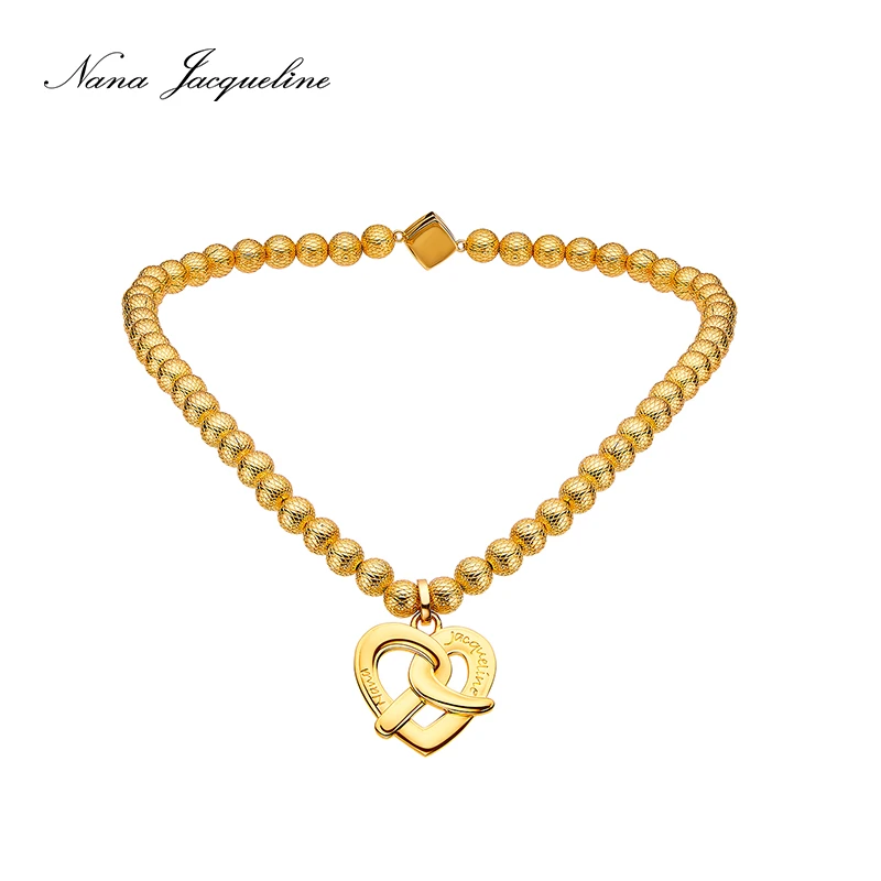 Nana Jacqueline 铜合金项链 甜品系列复古爱心扭扭结项链