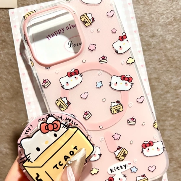 Lelin粉盒kt日韩少女手机壳可爱创意卡通ins