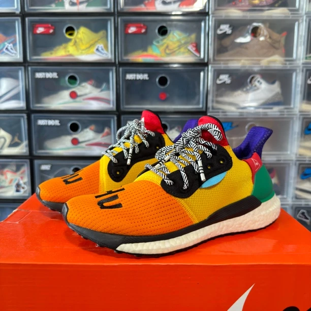 40码/adidas Solae Hu黄红绿 正品跑鞋非原盒未使用99新/公价2236