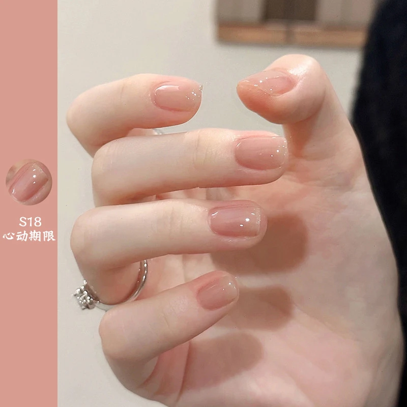 SUTO裸色指甲油免烤速干女2025新款可撕冰透护甲2025新款显白美甲