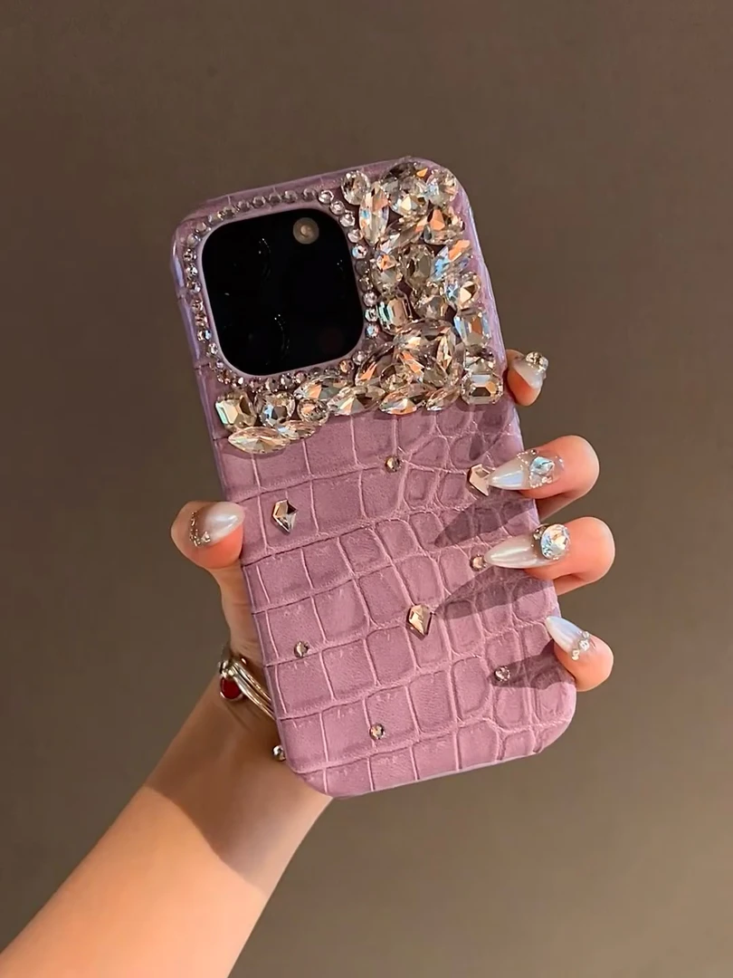 名媛风网红鳄鱼纹适用iPhone16promax手机壳潮牌苹果14欧美13创意