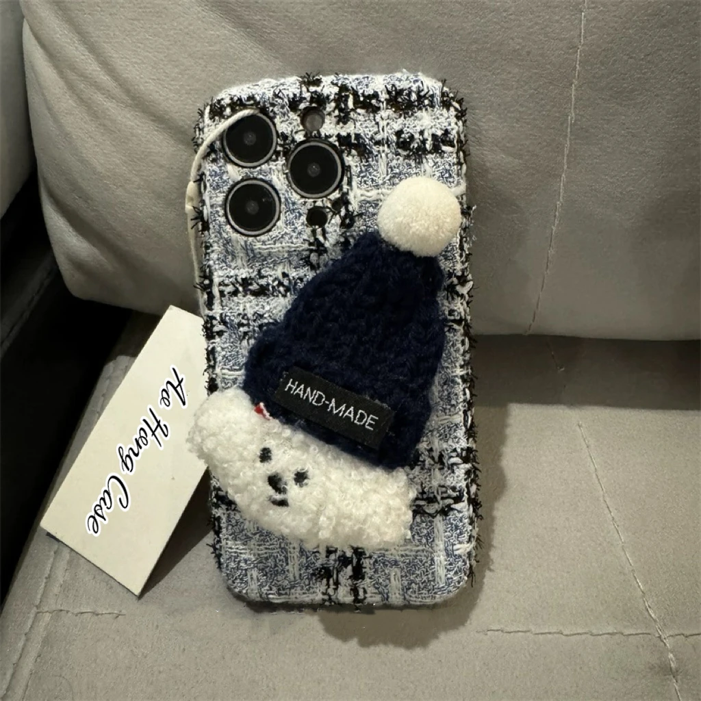 小香风帽子小熊苹果15/14promaxiPhone手机壳13/12/11软壳防摔XS