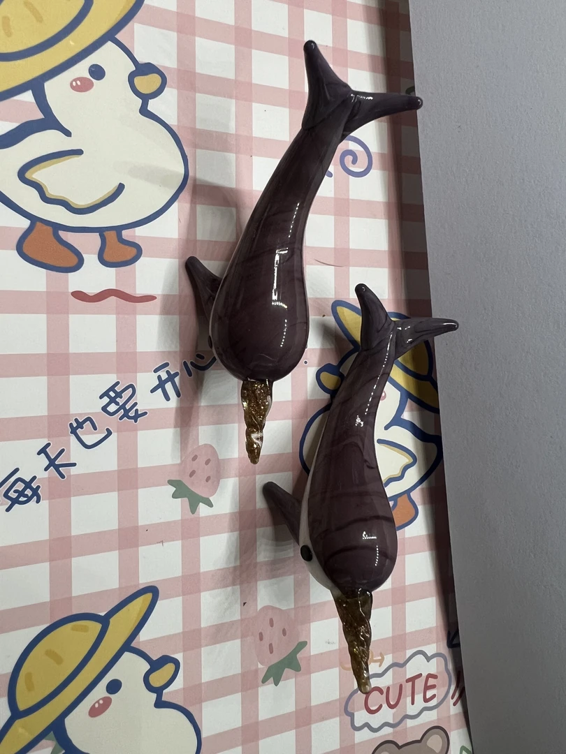 主播福利  个性小摆件独角鲸两个装