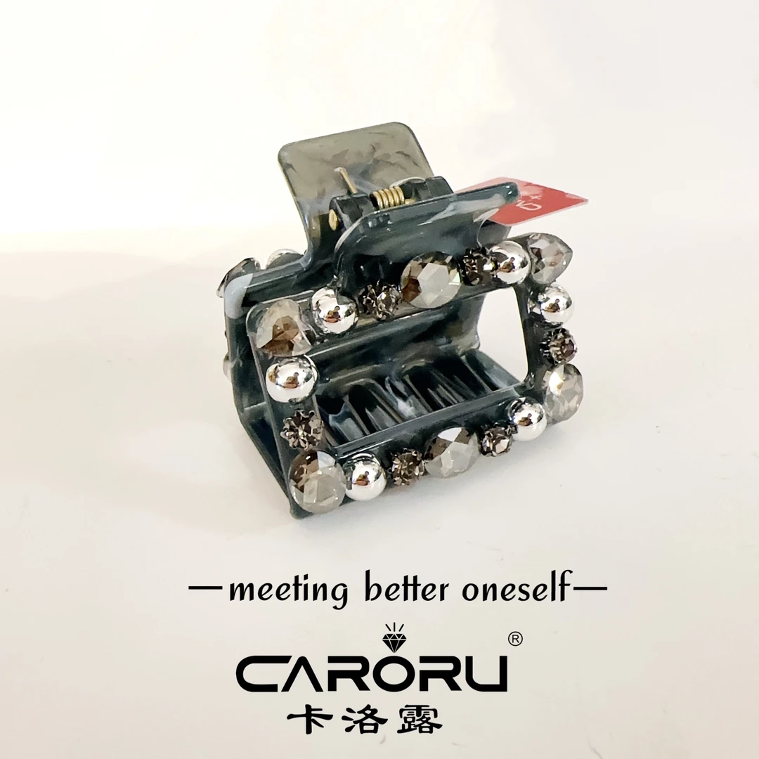 CARORU卡洛露【艾马包】设计款专柜版水晶亚克力抓夹6cm时尚手工
