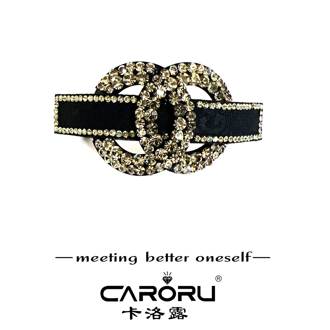 CARORU/卡洛露-【cc大牌香】原创韩版高定百搭时尚奥钻弹簧夹