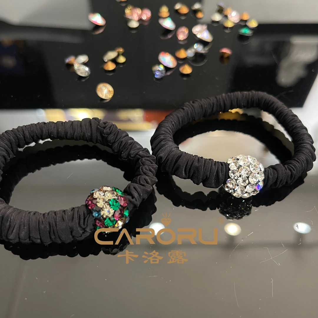 CARORU卡洛露-【路路通】原创韩版进口奥钻发圈百搭时尚重工潮流