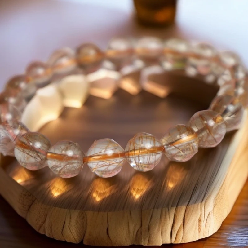 天然巴西铜发晶单圈手串多样性发货轻奢百搭时尚简约气质男女款