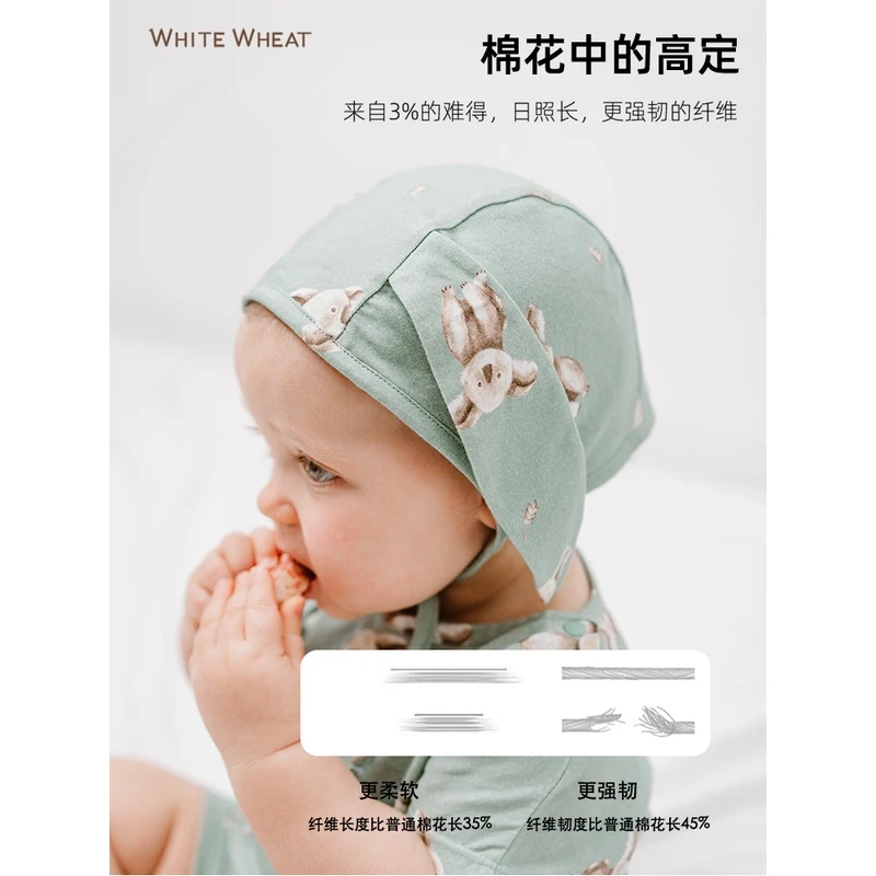 whitewheat胎帽夏季男女宝可爱超萌防晒帽WW23XP001