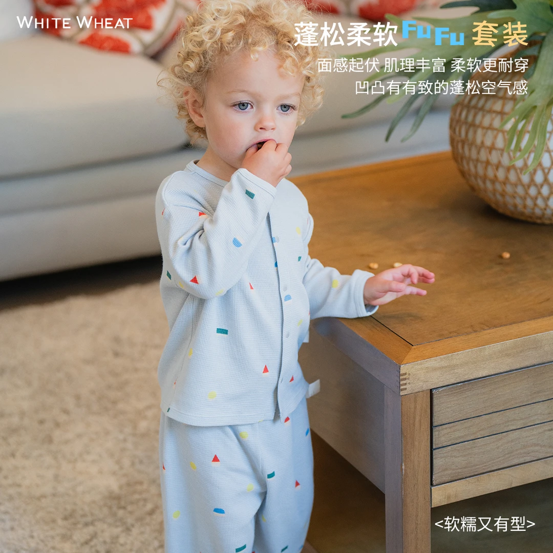 【限定返场】whitewheat儿童2024秋冬新款套装纯棉开衫WW24QA005