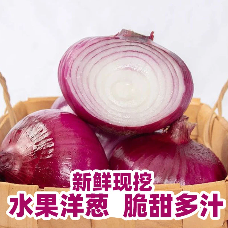 4.5-5斤新鲜紫皮洋葱水果洋葱农家自种一整箱包邮”