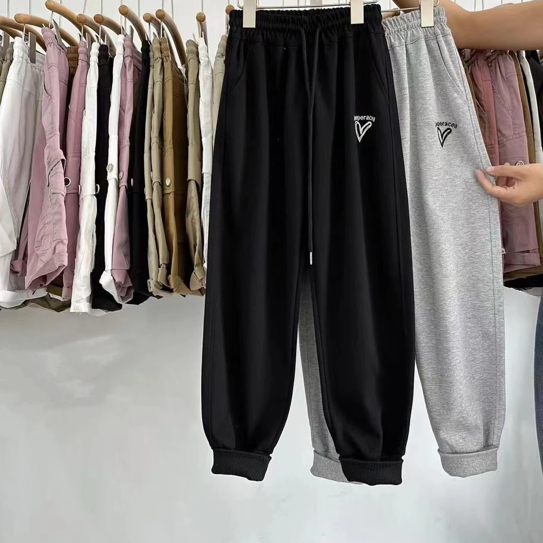 125（参考裤长拍）面料偏薄春夏款【纯棉】儿童卫裤~爱心