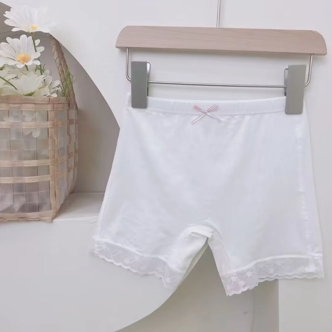 02女童无骨防走光不卷边打底裤夏季薄款蕾丝花边【安全裤】