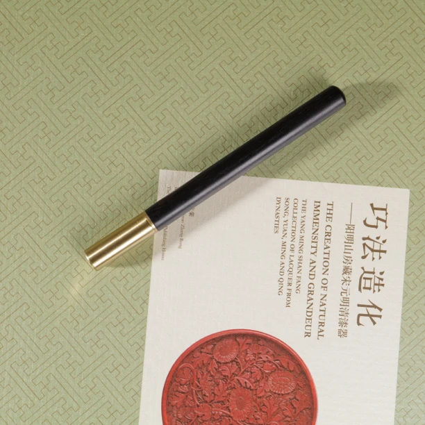 紫光檀签字笔国标红木总裁笔圆珠笔文玩好物(1支)