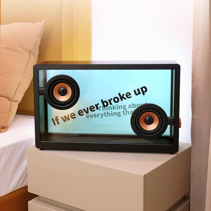 TT悬浮歌词音响无线蓝牙字幕音响 桌面网红音箱音箱情侣礼物礼品