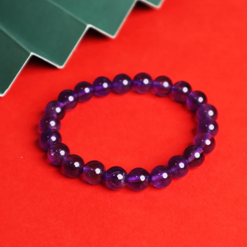 天然紫水晶单圈时尚气质百搭素串