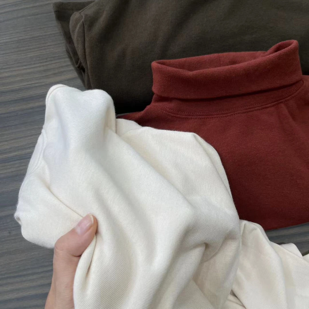 【宝妈打底衫】秋冬内搭显瘦高弹巨软堆堆领半高领长袖保暖上衣