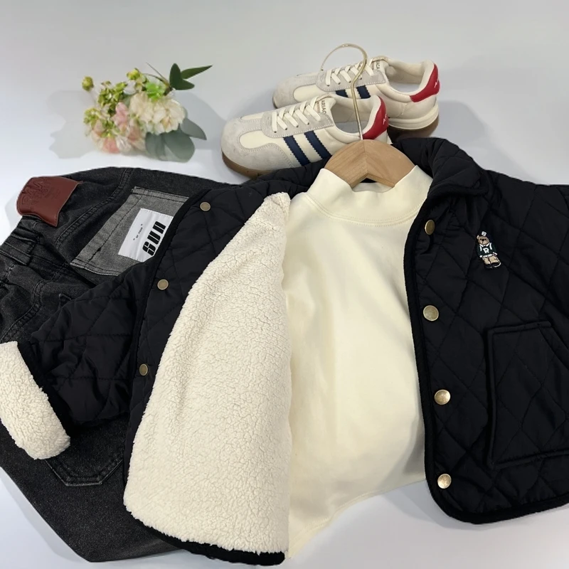 【加绒加厚下雪天穿的厚外套】WD201萌娃穿搭冬洋气百搭韩版厚外套