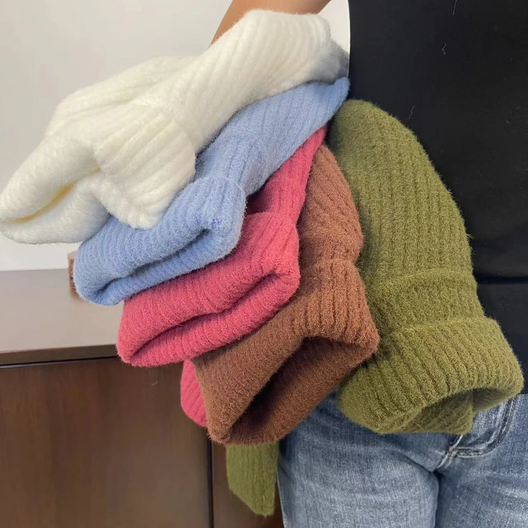 【加绒半高打底毛衣】Q01儿童秋冬净色加厚保暖一体绒毛衣毛绒针织